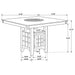 Gabriel 5 Pc Counter Height Dining Sets - Jax Mattress (Jacksonville, FL)