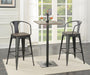 Cavalier 3-piece Square Bar Table Set Dark Elm and Black - Jax Mattress (Jacksonville, FL)