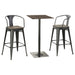 Cavalier 3-piece Square Bar Table Set Dark Elm and Black - Jax Mattress (Jacksonville, FL)