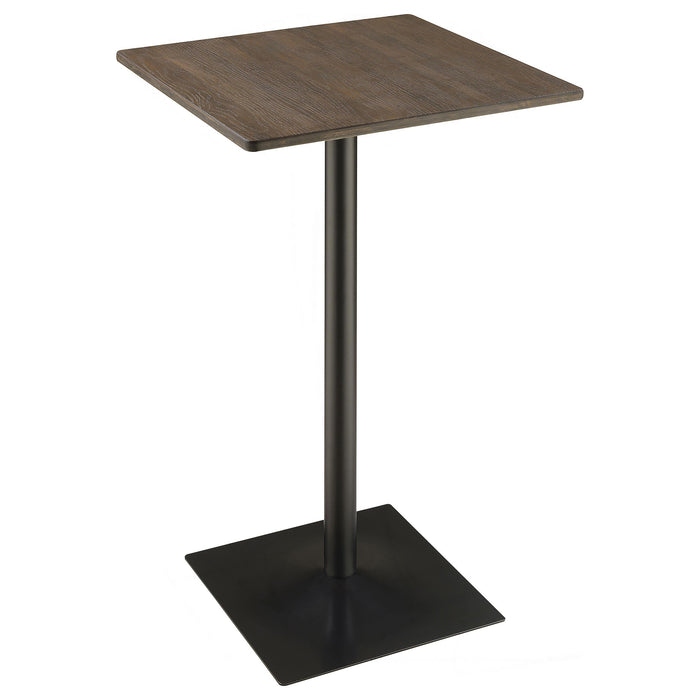 Cavalier 3-piece Square Bar Table Set Dark Elm and Black - Jax Mattress (Jacksonville, FL)