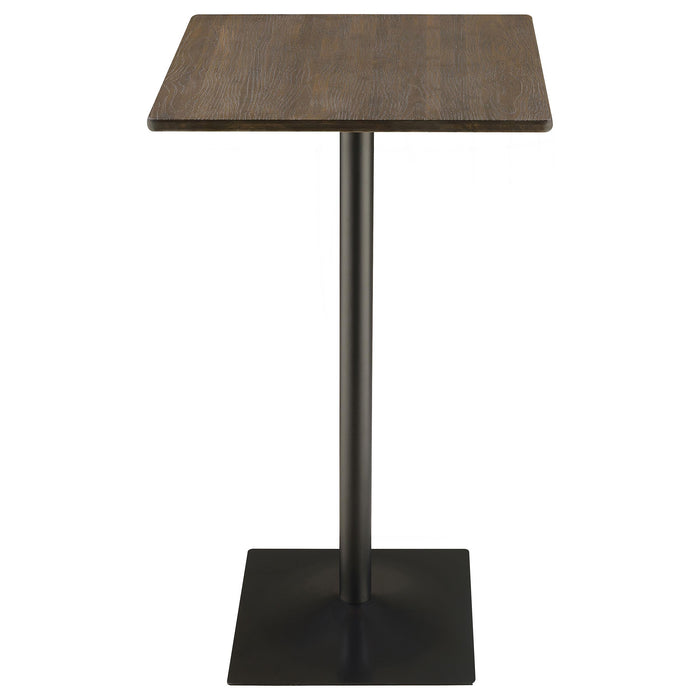 Cavalier 3-piece Square Bar Table Set Dark Elm and Black - Jax Mattress (Jacksonville, FL)