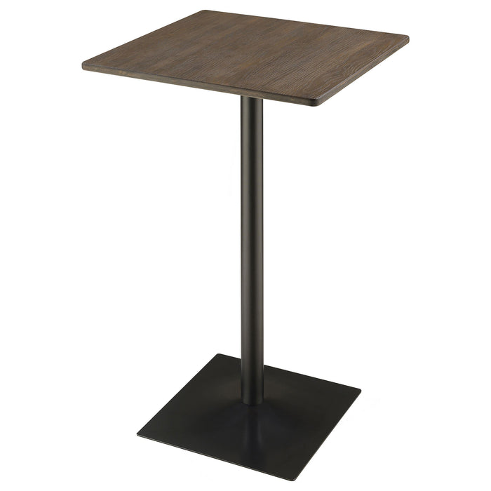 Cavalier 3-piece Square Bar Table Set Dark Elm and Black - Jax Mattress (Jacksonville, FL)