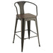 Cavalier 3-piece Square Bar Table Set Dark Elm and Black - Jax Mattress (Jacksonville, FL)