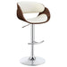 Dana Adjustable Bar Stool Ecru and Chrome - Jax Mattress (Jacksonville, FL)