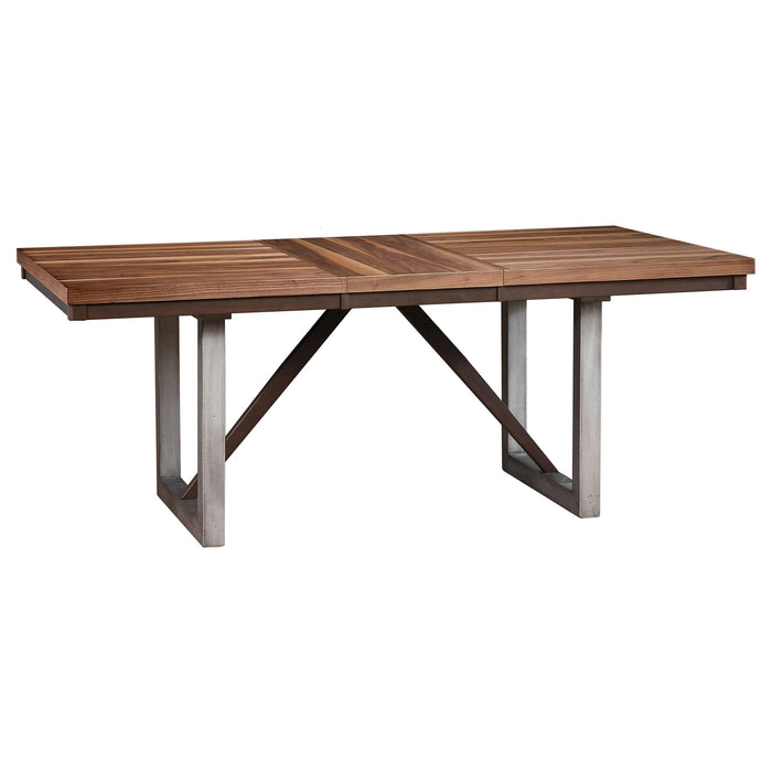 Spring Creek Dining Table with Extension Leaf Natural Walnut - Jax Mattress (Jacksonville, FL)