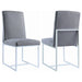 Mackinnon Upholstered Side Chairs Grey and Chrome (Set of 2) - Jax Mattress (Jacksonville, FL)