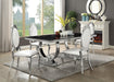 Antoine Rectangular Glass Top Dining Set Chrome - Jax Mattress (Jacksonville, FL)