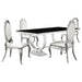 Antoine Rectangular Glass Top Dining Set Chrome - Jax Mattress (Jacksonville, FL)