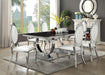 Antoine Rectangular Glass Top Dining Set Chrome - Jax Mattress (Jacksonville, FL)