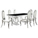 Antoine Rectangular Glass Top Dining Set Chrome - Jax Mattress (Jacksonville, FL)