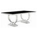 Antoine Rectangular Glass Top Dining Set Chrome - Jax Mattress (Jacksonville, FL)