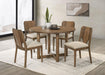 Crestmore 5-piece 46-inch Round Wood Dining Table Set Walnut - Jax Mattress (Jacksonville, FL)