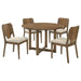 Crestmore 5-piece 46-inch Round Wood Dining Table Set Walnut - Jax Mattress (Jacksonville, FL)