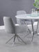 Abby Flare Arm Side Chair Light Grey and Chrome - Jax Mattress (Jacksonville, FL)