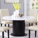 Sherry Round Dining Table Rustic Espresso and White - Jax Mattress (Jacksonville, FL)