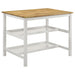 Edgeworth Kitchen Island Counter Table Brown and White - Jax Mattress (Jacksonville, FL)