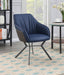 Mayer Upholstered Tufted Side Chairs (Set of 2) Blue and Brown - Jax Mattress (Jacksonville, FL)