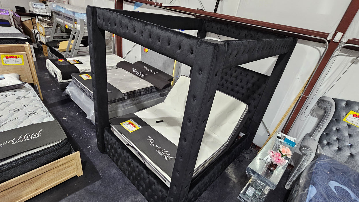 Canopy Bed Discounted Black - Jax Mattress (Jacksonville, FL)