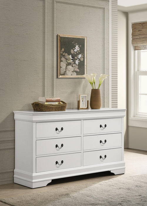 Louis Philippe 6-drawer Dresser White - Jax Mattress (Jacksonville, FL)
