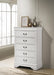Louis Philippe 5-drawer Bedroom Chest White - Jax Mattress (Jacksonville, FL)