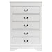 Louis Philippe 5-drawer Bedroom Chest White - Jax Mattress (Jacksonville, FL)