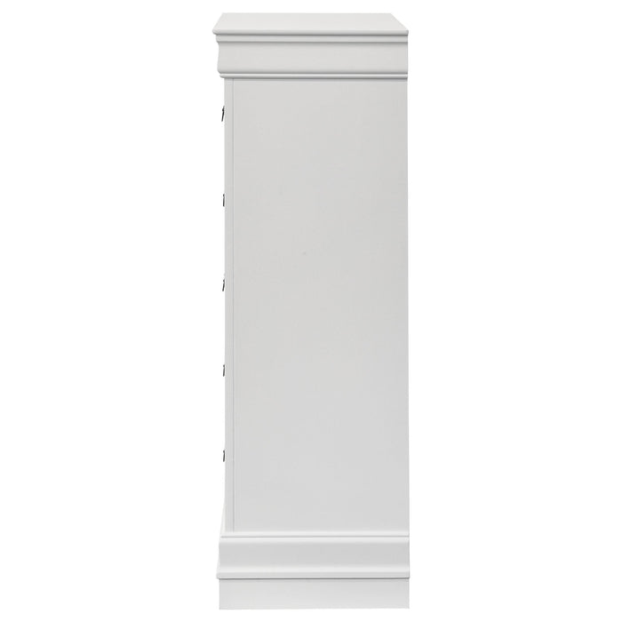 Louis Philippe 5-drawer Bedroom Chest White - Jax Mattress (Jacksonville, FL)