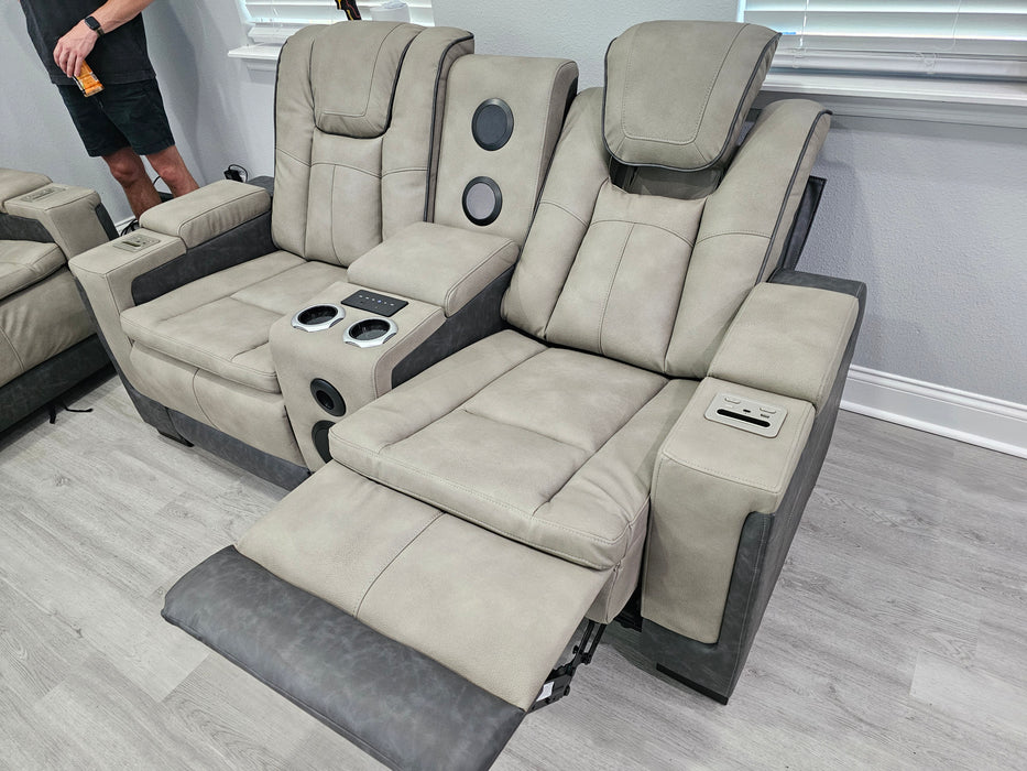 Leather power recliner sofa - Jax Mattress (Jacksonville, FL)
