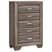 Kauffman 5-drawer Chest Washed Taupe - Jax Mattress (Jacksonville, FL)