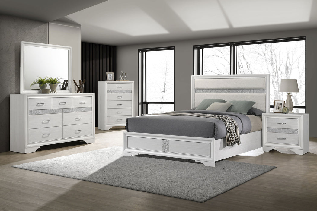 Miranda California King, E.King, Queen, Full, & Twin Bed Black & White - Jax Mattress (Jacksonville, FL)