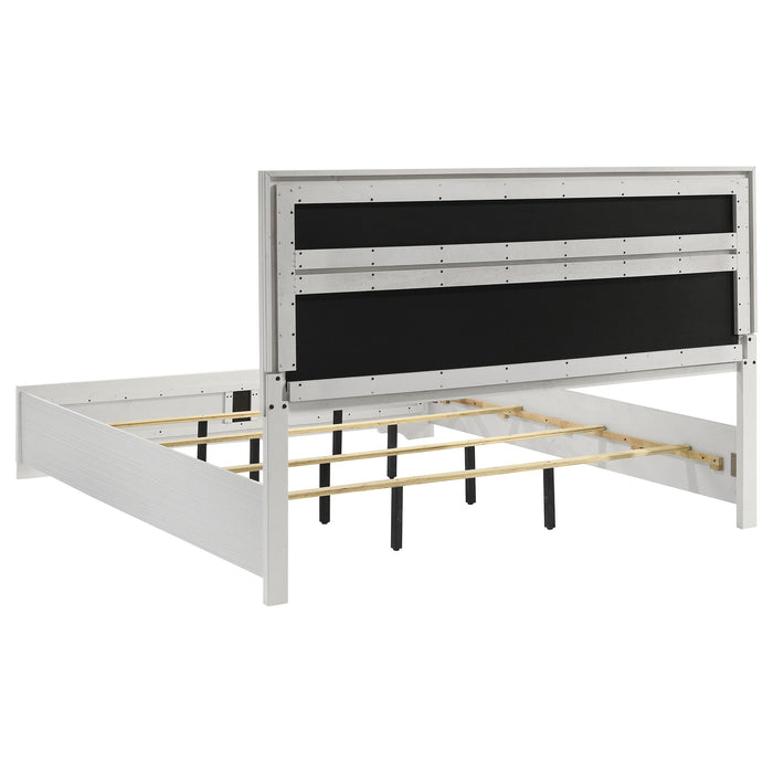 Miranda California King, E.King, Queen, Full, & Twin Bed Black & White - Jax Mattress (Jacksonville, FL)