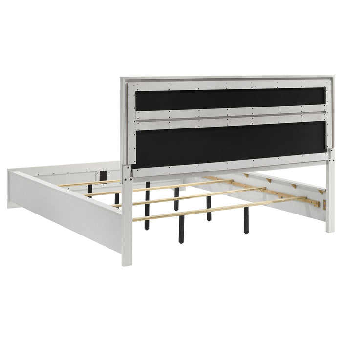 Miranda California King, E.King, Queen, Full, & Twin Bed Black & White - Jax Mattress (Jacksonville, FL)
