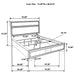 Miranda California King, E.King, Queen, Full, & Twin Bed Black & White - Jax Mattress (Jacksonville, FL)