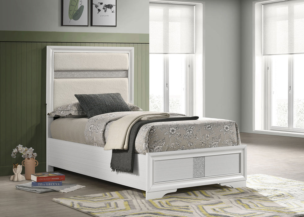 Miranda California King, E.King, Queen, Full, & Twin Bed Black & White - Jax Mattress (Jacksonville, FL)