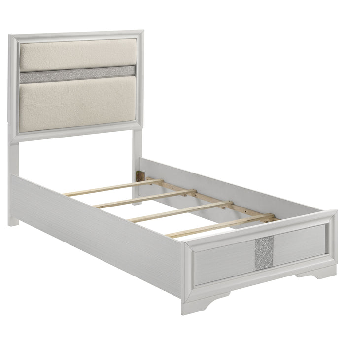 Miranda California King, E.King, Queen, Full, & Twin Bed Black & White - Jax Mattress (Jacksonville, FL)