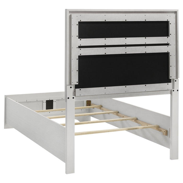 Miranda California King, E.King, Queen, Full, & Twin Bed Black & White - Jax Mattress (Jacksonville, FL)