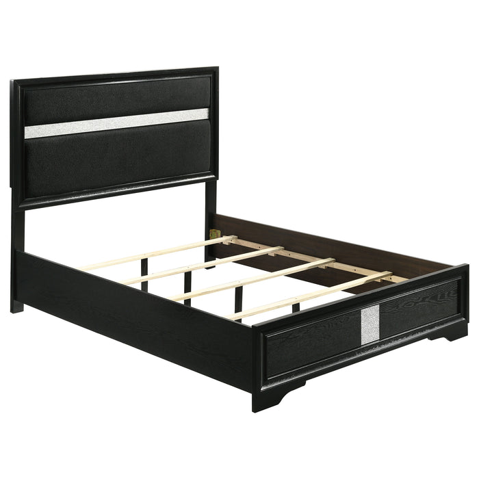 Miranda California King, E.King, Queen, Full, & Twin Bed Black & White - Jax Mattress (Jacksonville, FL)