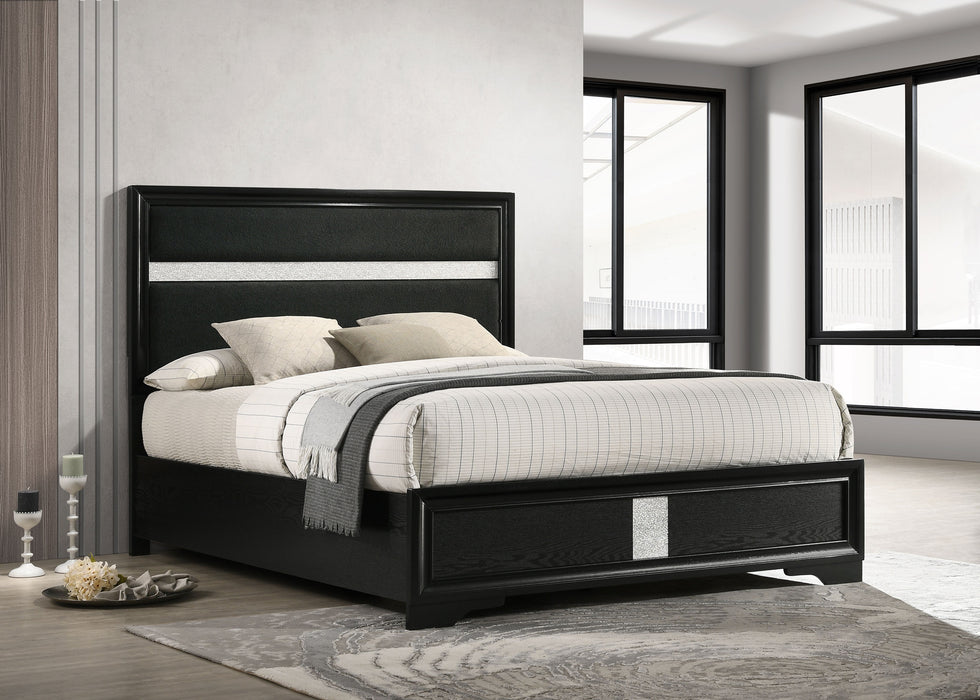 Miranda California King, E.King, Queen, Full, & Twin Bed Black & White - Jax Mattress (Jacksonville, FL)