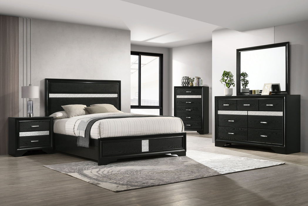 Miranda California King, E.King, Queen, Full, & Twin Bed Black & White - Jax Mattress (Jacksonville, FL)