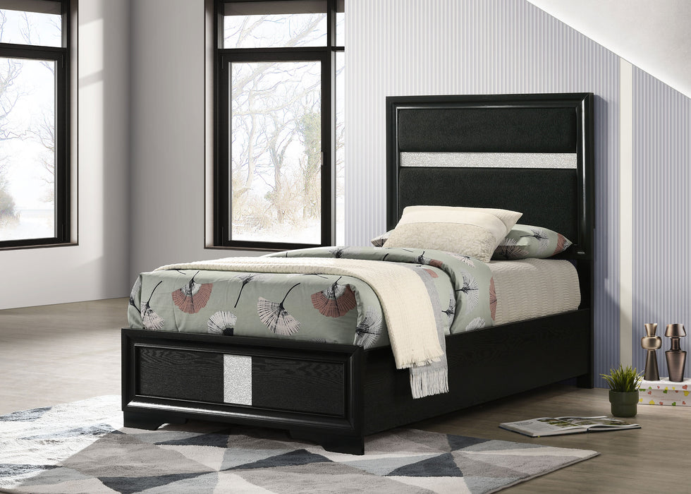 Miranda California King, E.King, Queen, Full, & Twin Bed Black & White - Jax Mattress (Jacksonville, FL)