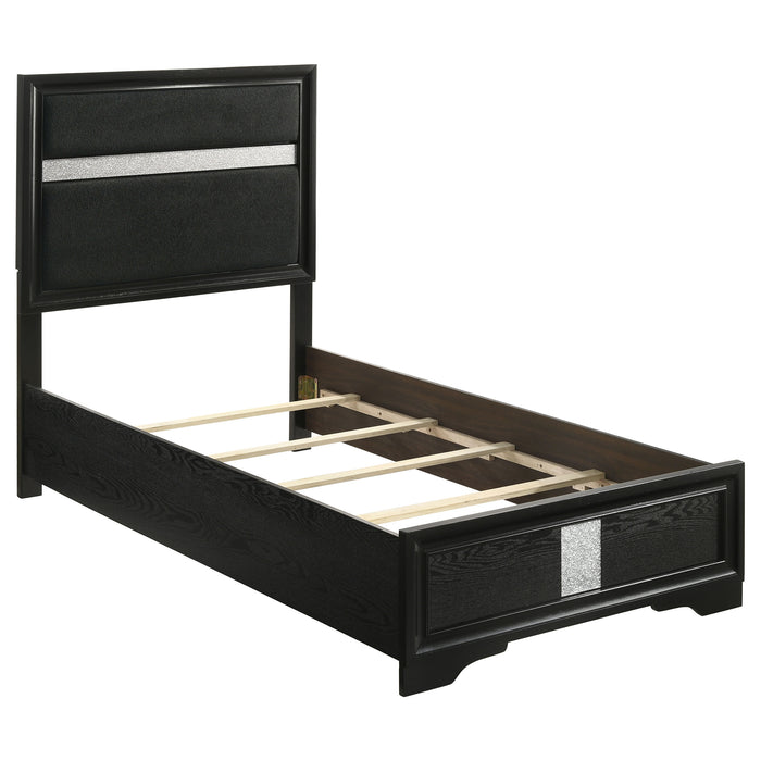 Miranda California King, E.King, Queen, Full, & Twin Bed Black & White - Jax Mattress (Jacksonville, FL)