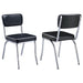 Retro Open Back Side Chairs Black and Chrome (Set of 2) - Jax Mattress (Jacksonville, FL)