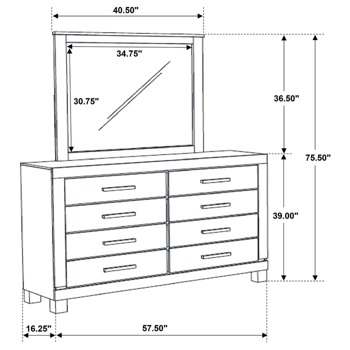 Woodmont Dresser With Mirror - Jax Mattress (Jacksonville, FL)