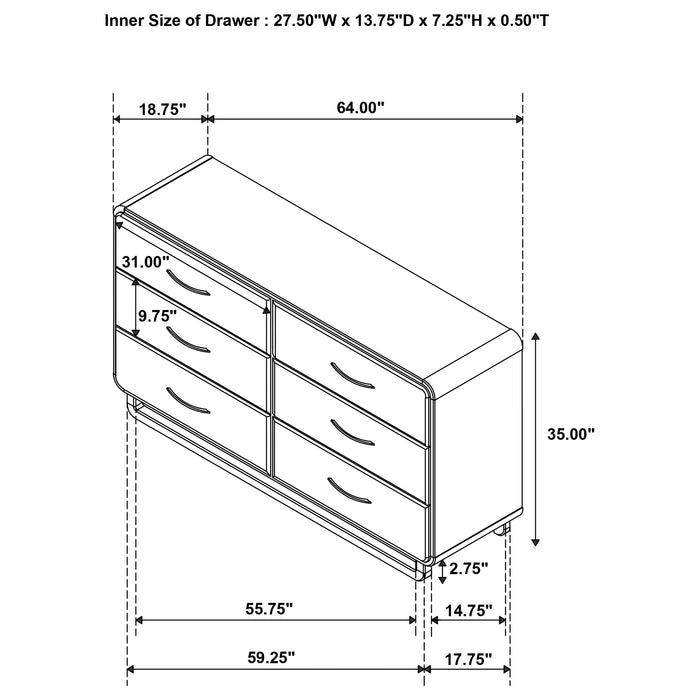 Amsbury Dresser - Jax Mattress (Jacksonville, FL)