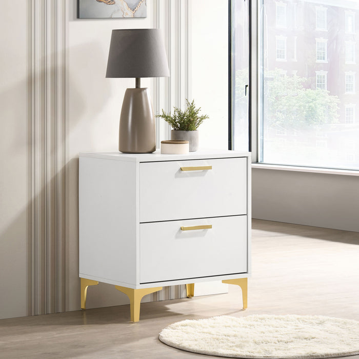 Kendall 2-drawer Nightstand White - Jax Mattress (Jacksonville, FL)