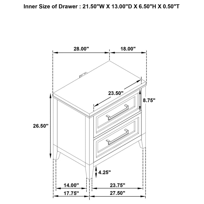 Marielle Nightstand - Jax Mattress (Jacksonville, FL)