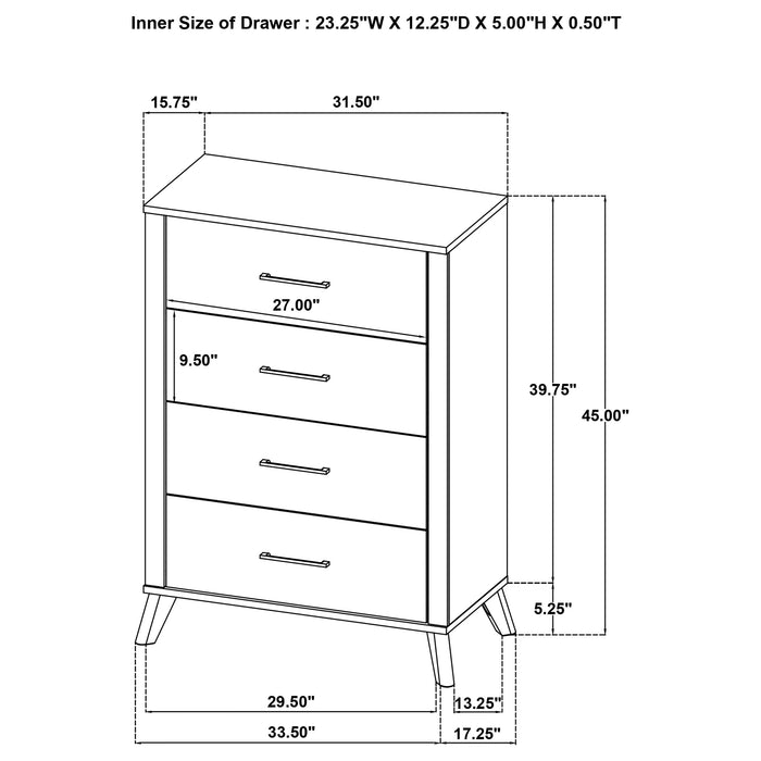 Kaywood 4 & 5 Pc Bedroom Set Full, E.King, Queen & Twin