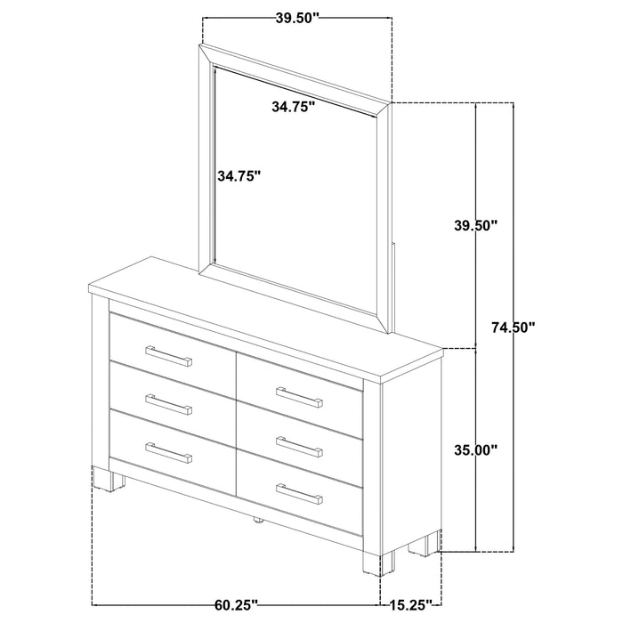 Oakglen Dresser With Mirrors - Jax Mattress (Jacksonville, FL)