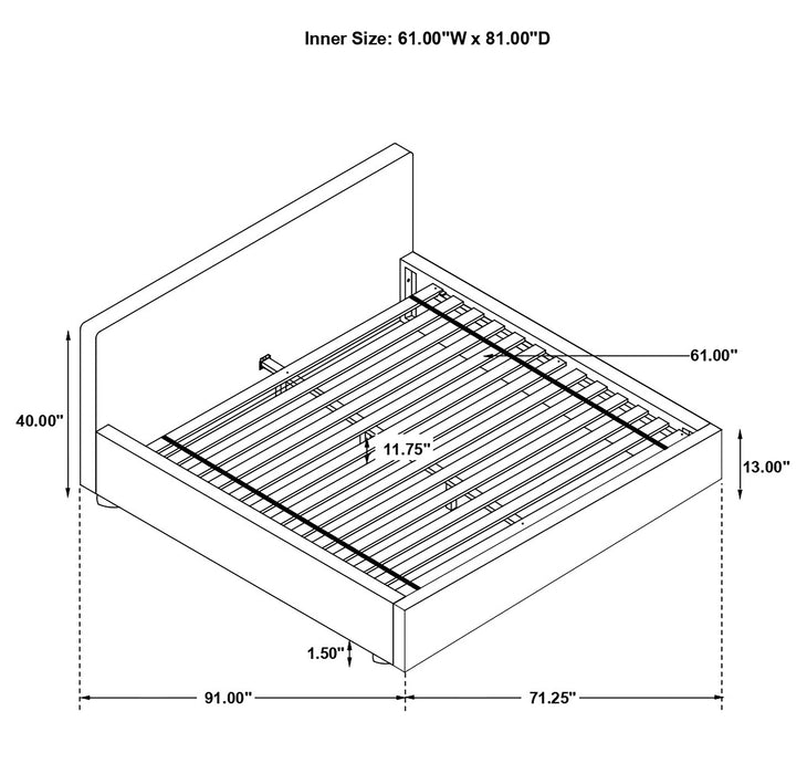 Gregory Bed Grey - Jax Mattress (Jacksonville, FL)