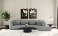 Toscano 134-inch Upholstered Sectional Sofa Grey - Jax Mattress (Jacksonville, FL)