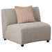 Fayette Upholstered Armless Chair Greige - Jax Mattress (Jacksonville, FL)